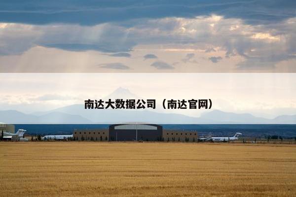 南达大数据公司（南达官网）