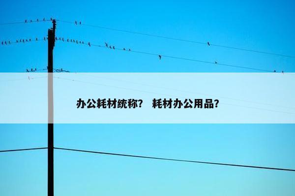 办公耗材统称？ 耗材办公用品？