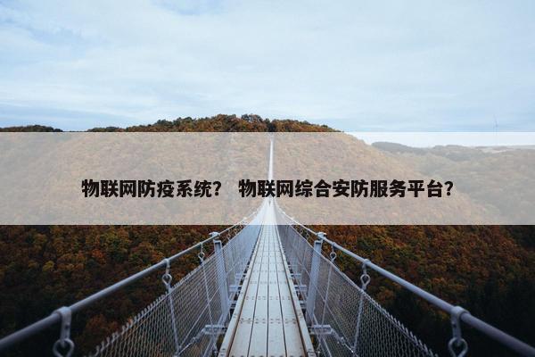 物联网防疫系统？ 物联网综合安防服务平台？