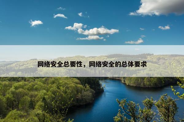 网络安全总要性，网络安全的总体要求