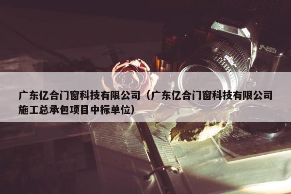 广东亿合门窗科技有限公司（广东亿合门窗科技有限公司施工总承包项目中标单位）