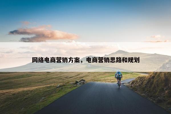 网络电商营销方案，电商营销思路和规划