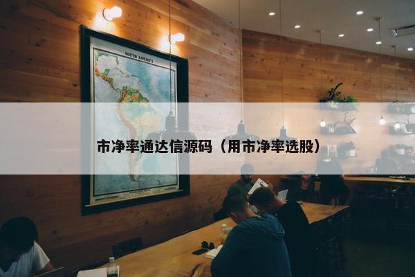 市净率通达信源码（用市净率选股）