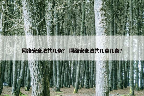 网络安全法共几条？ 网络安全法共几章几条？