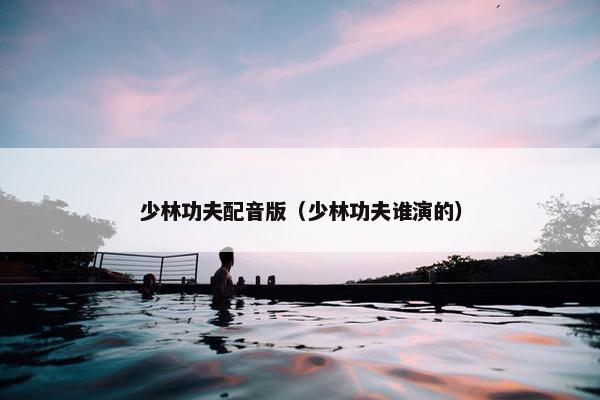 少林功夫配音版（少林功夫谁演的）