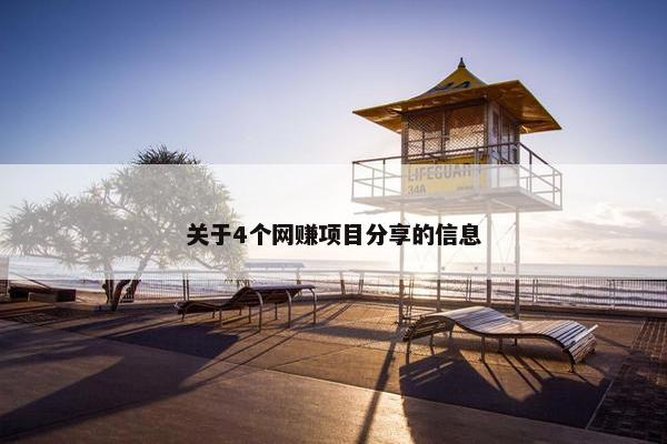 关于4个网赚项目分享的信息