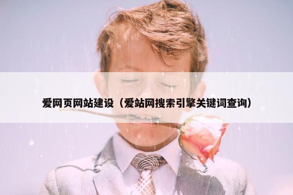 爱网页网站建设（爱站网搜索引擎关键词查询）