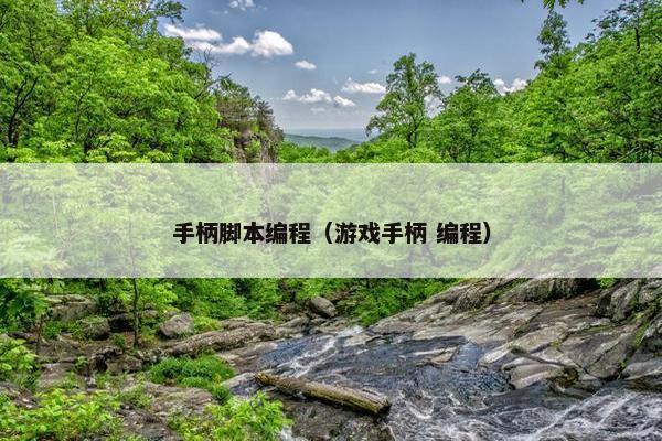 手柄脚本编程（游戏手柄 编程）