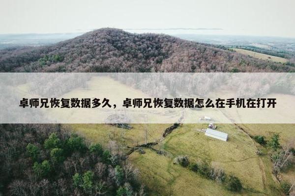 卓师兄恢复数据多久，卓师兄恢复数据怎么在手机在打开