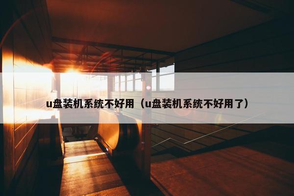 u盘装机系统不好用（u盘装机系统不好用了）