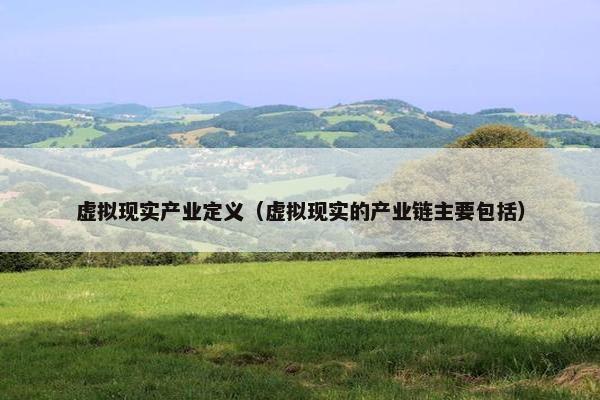 虚拟现实产业定义（虚拟现实的产业链主要包括）
