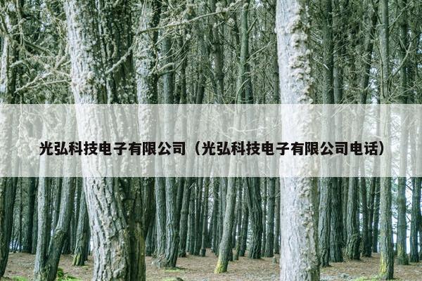 光弘科技电子有限公司（光弘科技电子有限公司电话）
