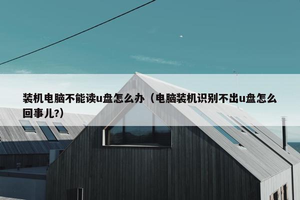 装机电脑不能读u盘怎么办（电脑装机识别不出u盘怎么回事儿?）