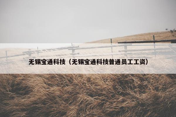 无锡宝通科技（无锡宝通科技普通员工工资）