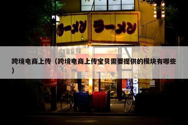 跨境电商上传（跨境电商上传宝贝需要提供的模块有哪些）