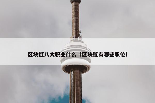 区块链八大职业什么（区块链有哪些职位）