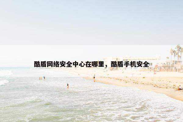 酷盾网络安全中心在哪里，酷盾手机安全