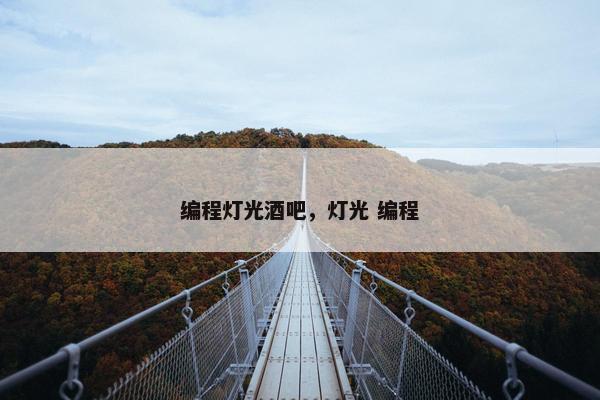 编程灯光酒吧，灯光 编程