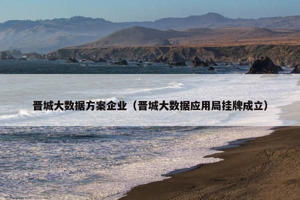 晋城大数据方案企业（晋城大数据应用局挂牌成立）