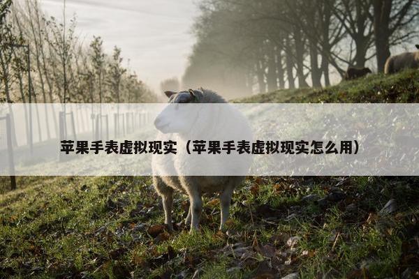 苹果手表虚拟现实（苹果手表虚拟现实怎么用）