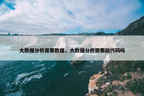 大数据分析需要数据，大数据分析需要敲代码吗