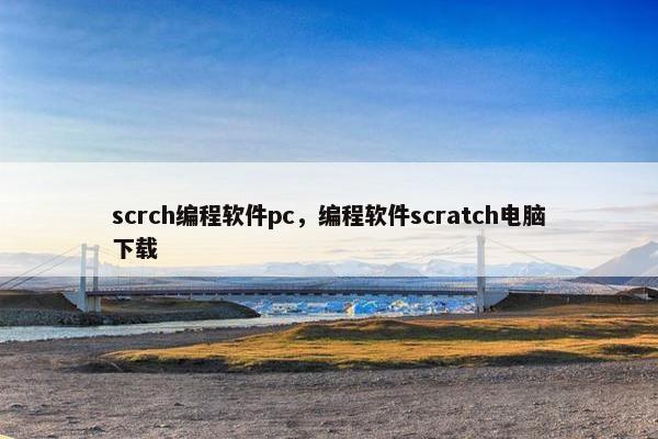 scrch编程软件pc，编程软件scratch电脑下载