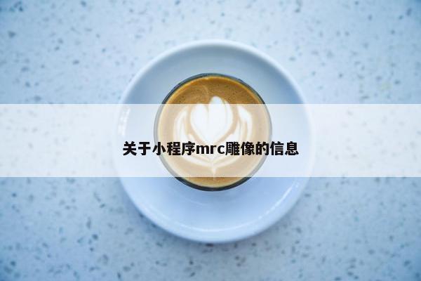 关于小程序mrc雕像的信息
