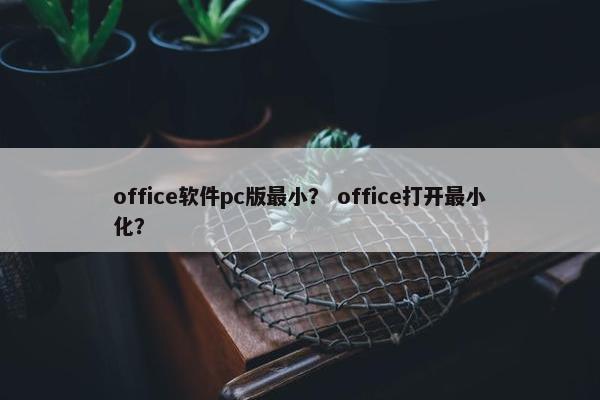 office软件pc版最小？ office打开最小化？