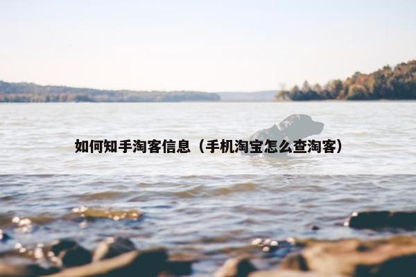 如何知手淘客信息（手机淘宝怎么查淘客）