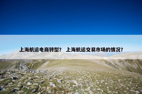 上海航运电商转型？ 上海航运交易市场的情况？