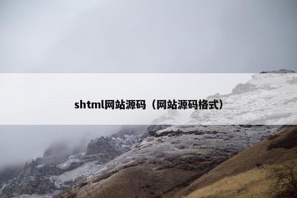 shtml网站源码（网站源码格式）