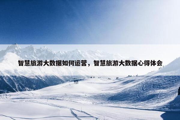 智慧旅游大数据如何运营，智慧旅游大数据心得体会