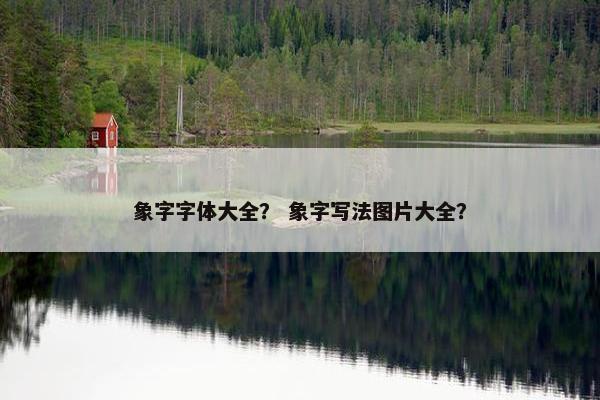象字字体大全？ 象字写法图片大全？