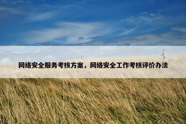 网络安全服务考核方案，网络安全工作考核评价办法