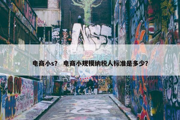 电商小s？ 电商小规模纳税人标准是多少？