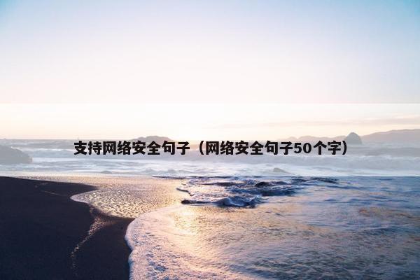 支持网络安全句子（网络安全句子50个字）
