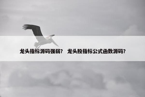 龙头指标源码强弱？ 龙头股指标公式函数源码？