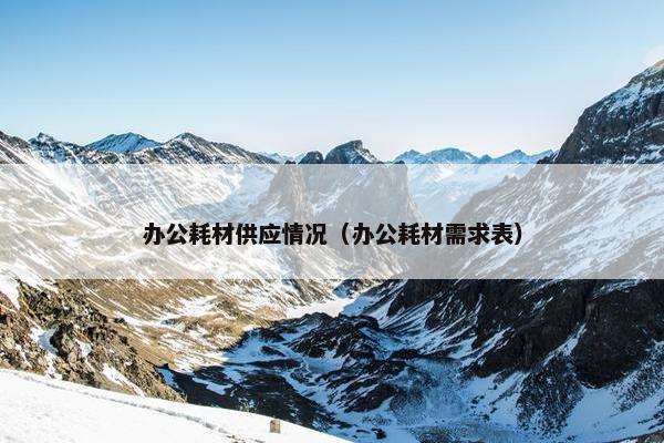 办公耗材供应情况（办公耗材需求表）