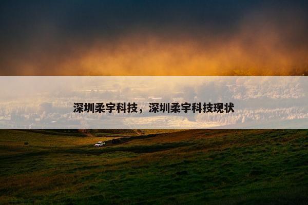 深圳柔宇科技，深圳柔宇科技现状