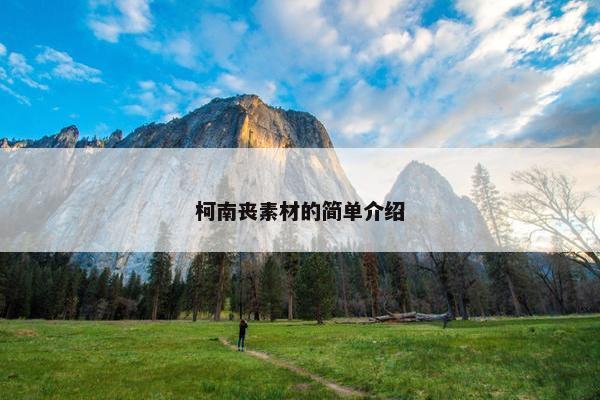 柯南丧素材的简单介绍