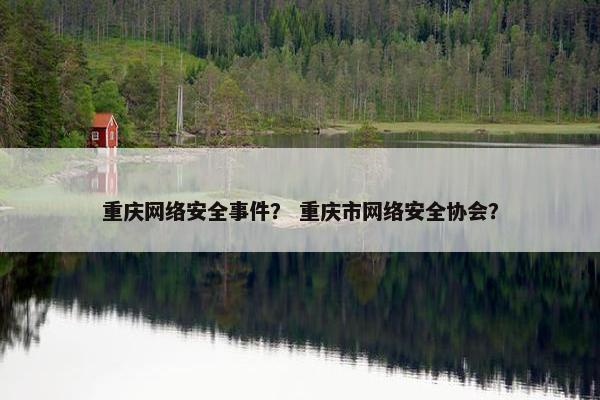 重庆网络安全事件？ 重庆市网络安全协会？