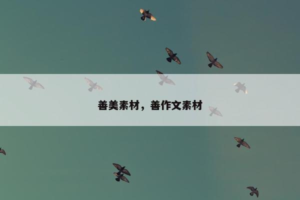 善美素材，善作文素材