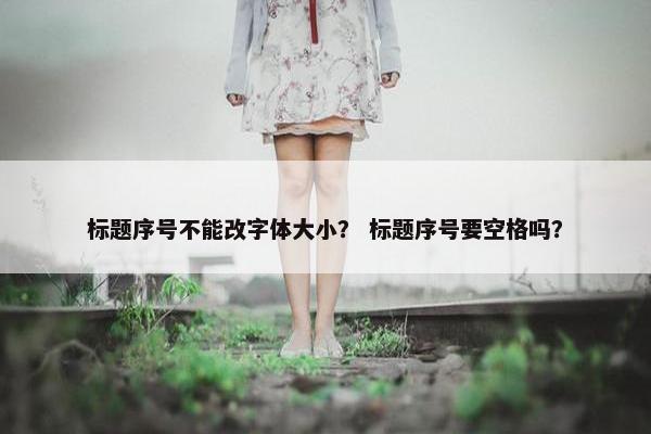 标题序号不能改字体大小？ 标题序号要空格吗？