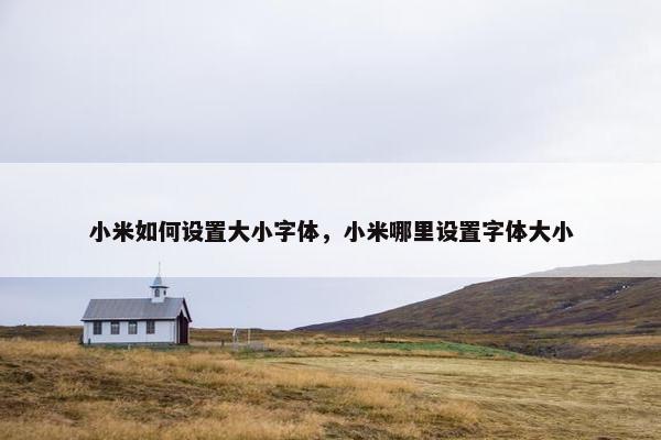 小米如何设置大小字体，小米哪里设置字体大小