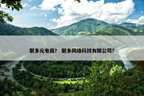 聚多元电商？ 聚多网络科技有限公司？