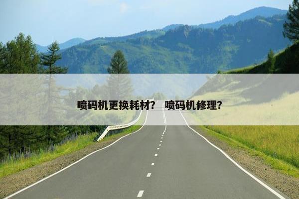 喷码机更换耗材？ 喷码机修理？