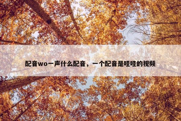 配音wo一声什么配音，一个配音是哇哇的视频