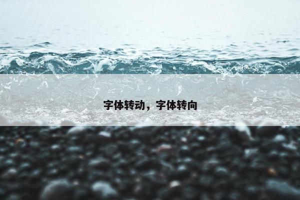 字体转动，字体转向