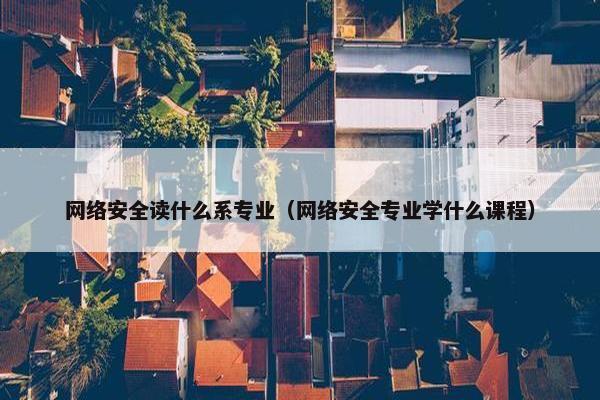 网络安全读什么系专业（网络安全专业学什么课程）