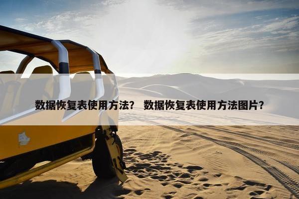 数据恢复表使用方法？ 数据恢复表使用方法图片？